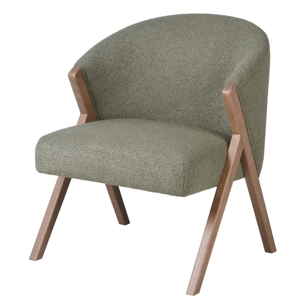 Belgrave Pistachio green upholstered dining chair with rubberwood frame