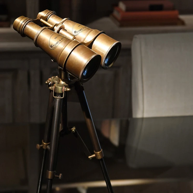 Greenwich Brass decorative binoculars styled in an elegant study