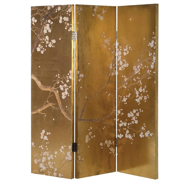 Golden Blossom gold decorative room divider 198cm