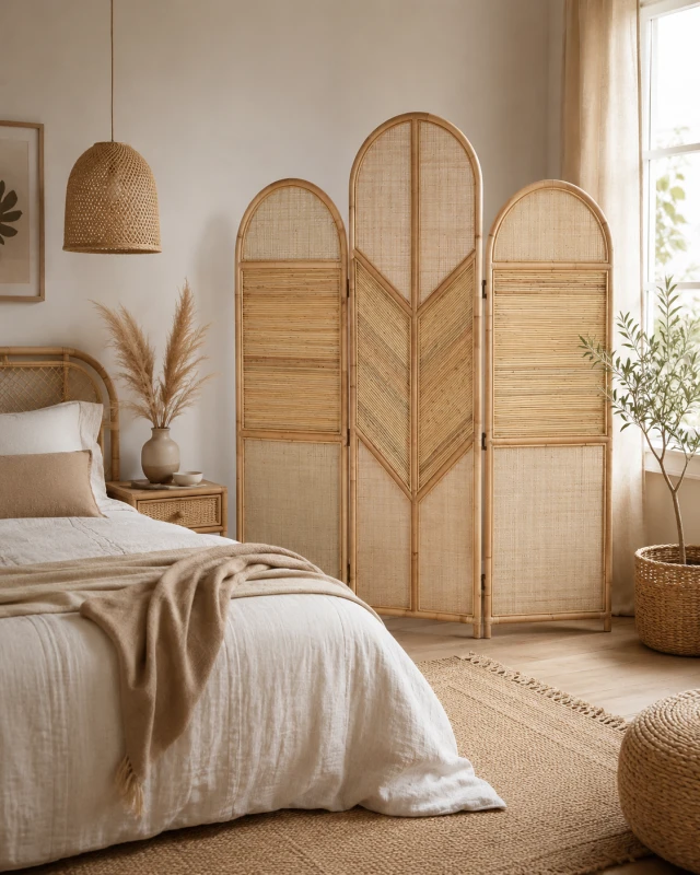 Taba Rattan Decorative Screen 180 cm, natural rattan