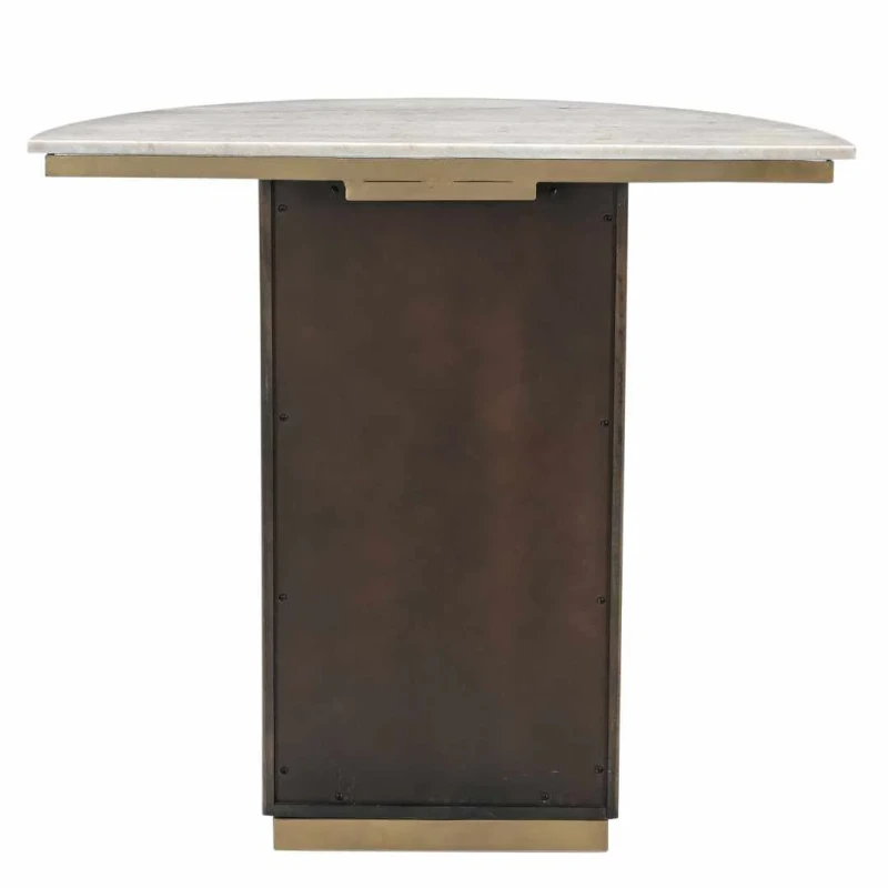 Luxury marble hallway console table with curved top