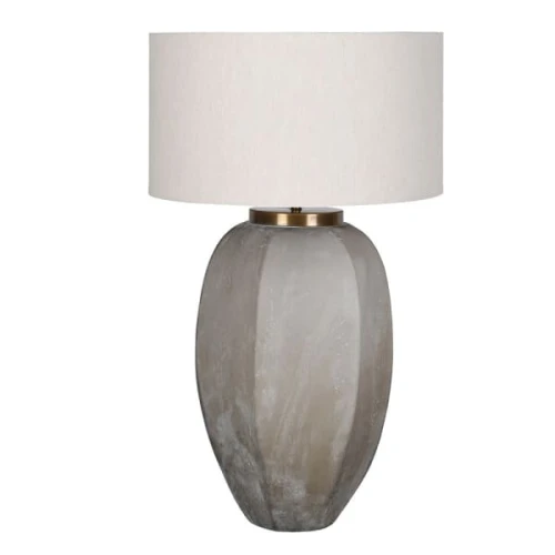 Potli Hand-Cut Glass Table Lamp 96.5 cm with Linen Shade