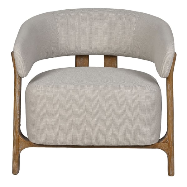 Altea 72 cm upholstered armchair with herringbone fabric