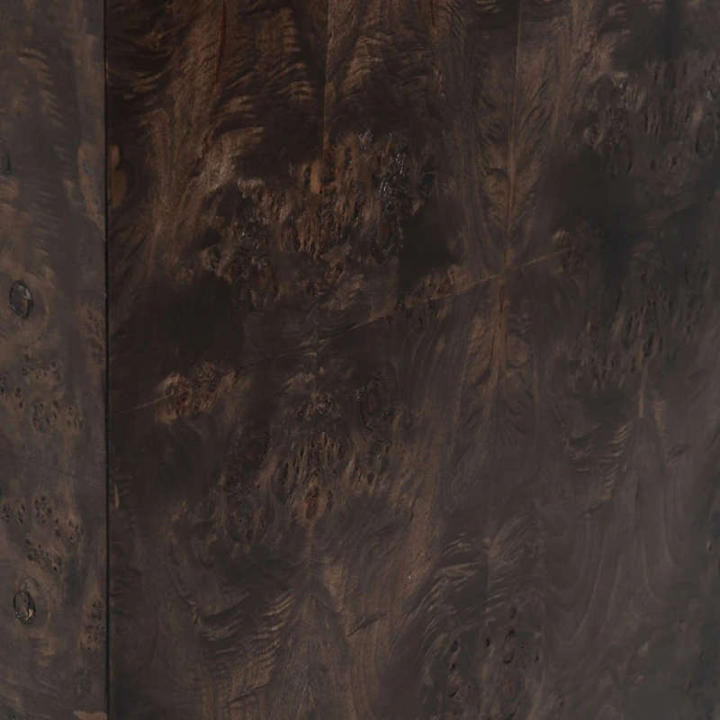 Dark poplar burl veneer grain detail