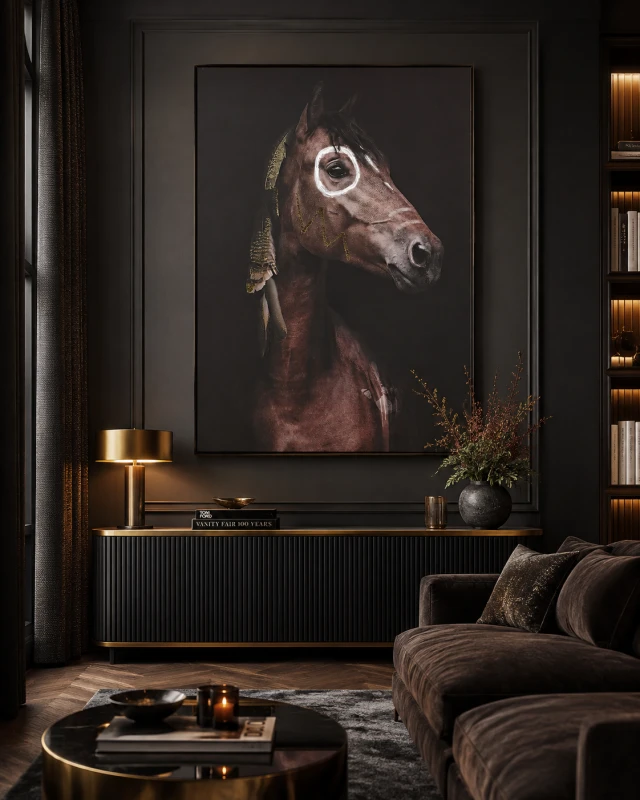 Large Horse Painting on Canvas – K&B London