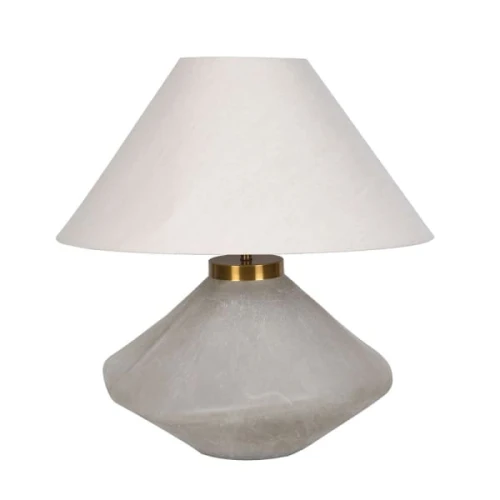 Potli S Hand-Cut Glass Table Lamp 70 cm – Linen Shade