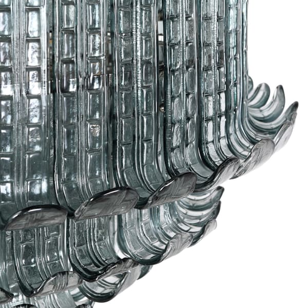 Close-up of profiled anthracite smoked glass on Savoy chandelier