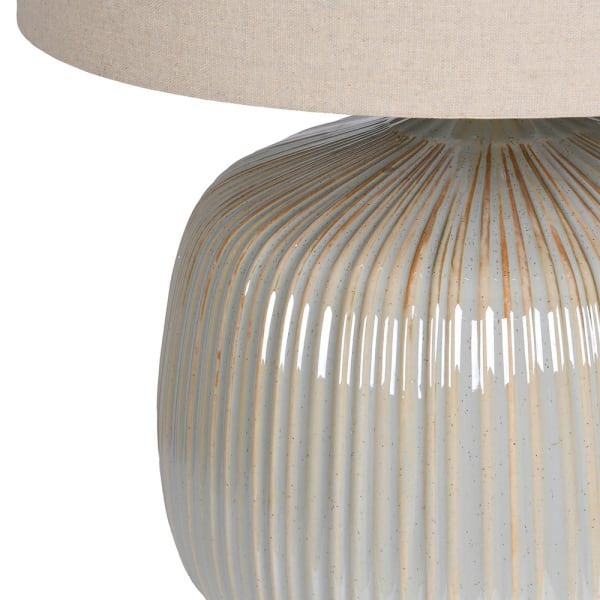 Audrey Large glazed ceramic table lamp with fluted base
