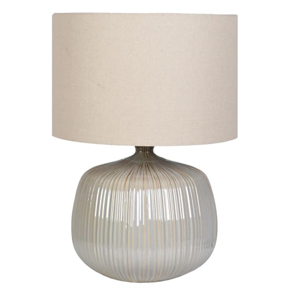 Audrey Large ceramic table lamp 70 cm with linen shade