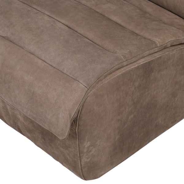 Holland Park lounge chair with soft brown nubuck leather detail