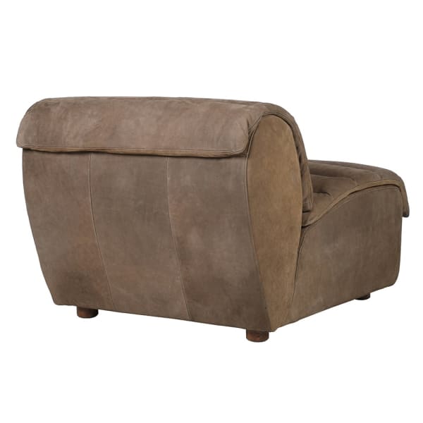 Holland Park lounge chair with soft brown nubuck leather