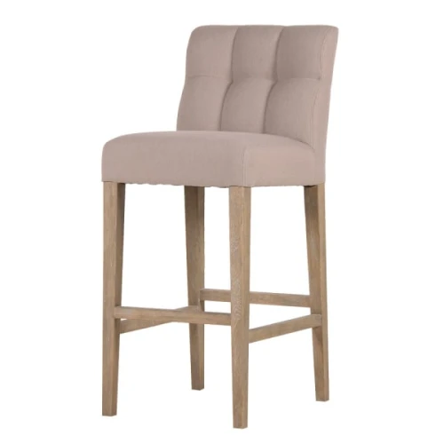 Barnes Upholstered Bar Stool 77 cm with Oak Legs