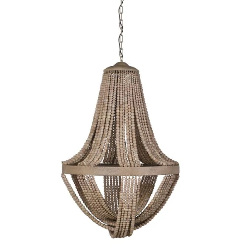 Chiswick Wooden Bead Chandelier 110 cm