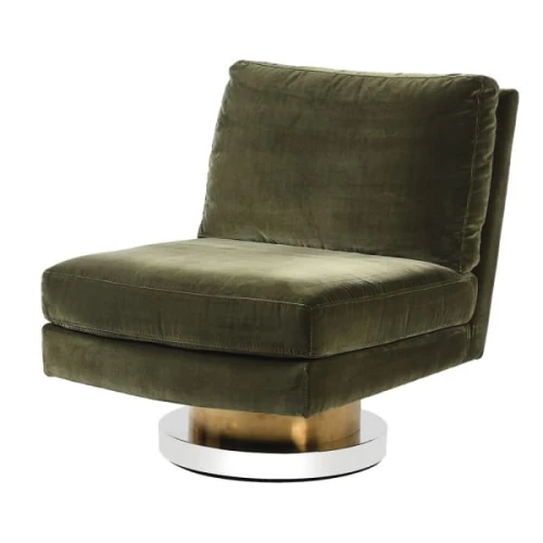 Mayfair Green Swivel Chair – Upholstered Lounge Chair