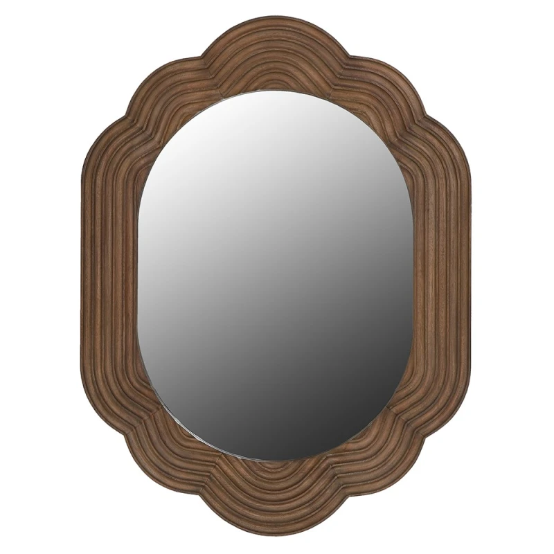 Java large wooden wall mirror 120 cm
