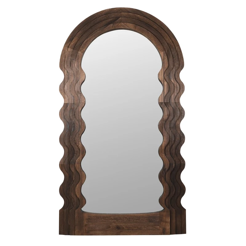 Holland Park large arched wooden mirror 182 cm