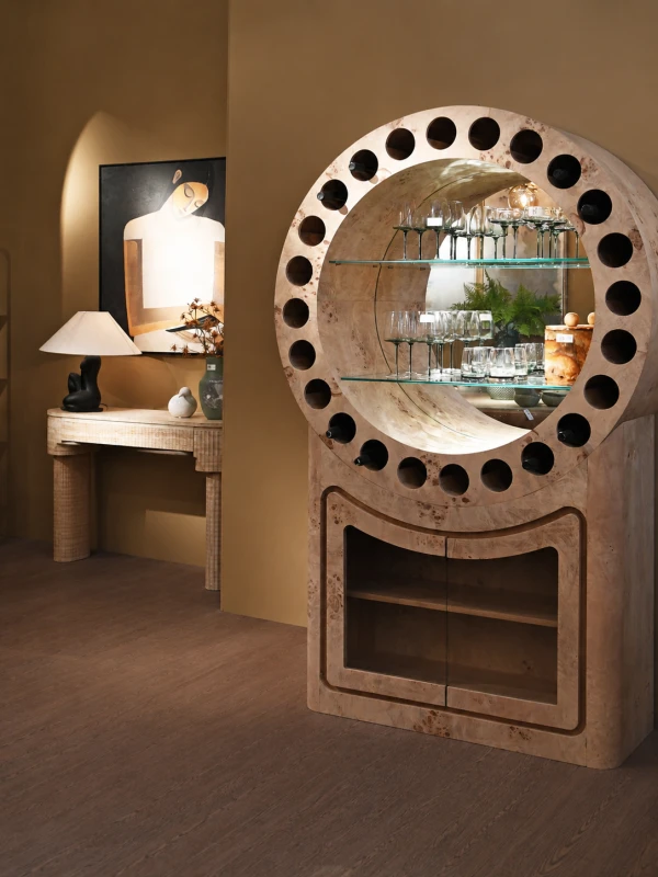 Burlington luxury drinks cabinet with open lower storage