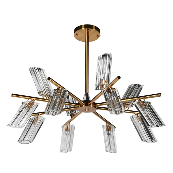Aurelia Art Deco glass chandelier 80cm full view