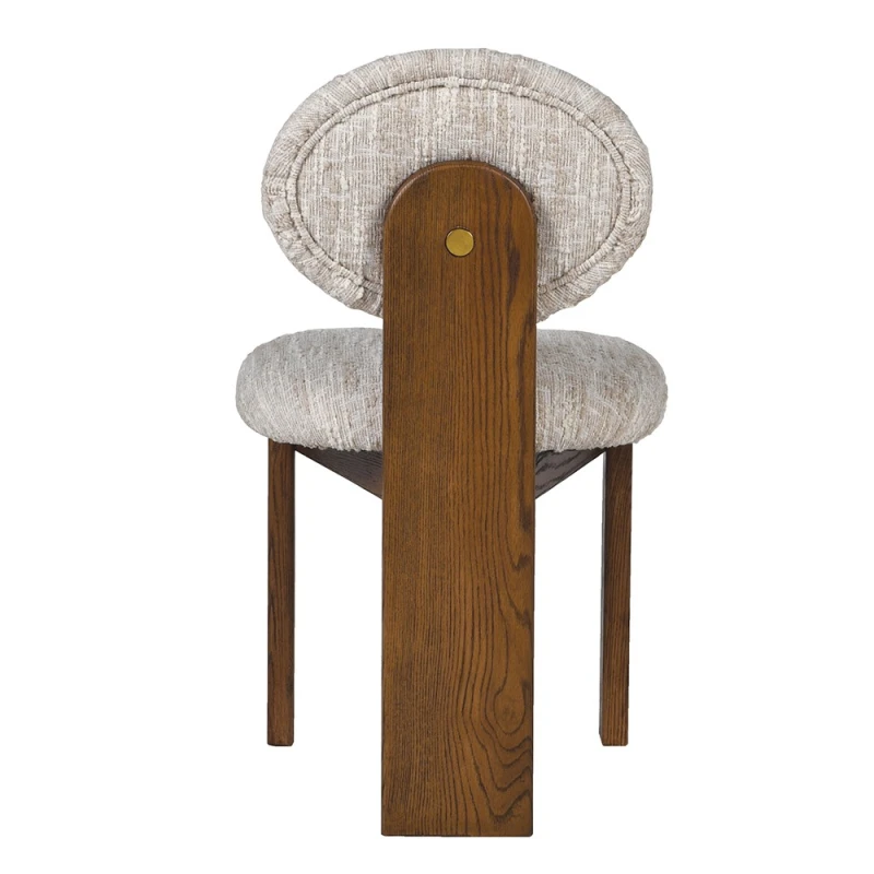 Rear view of Holland Park dining chair with oak round back support