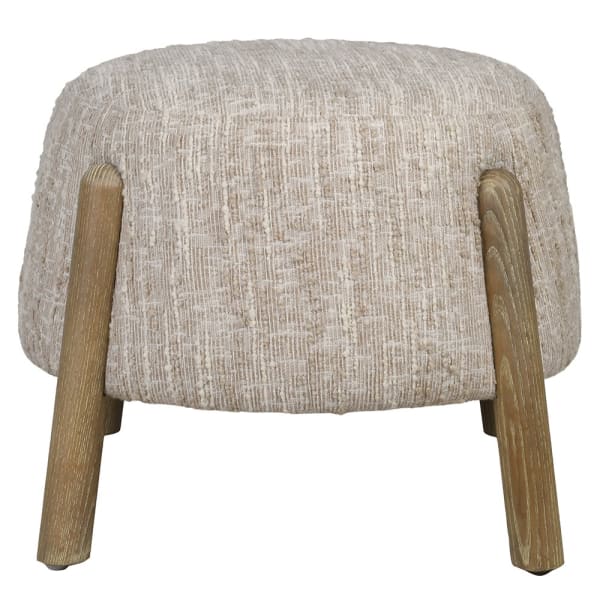 Belsize bouclé footstool with exposed legs