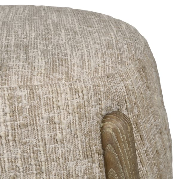 Close-up of Belsize cream textured bouclé upholstery