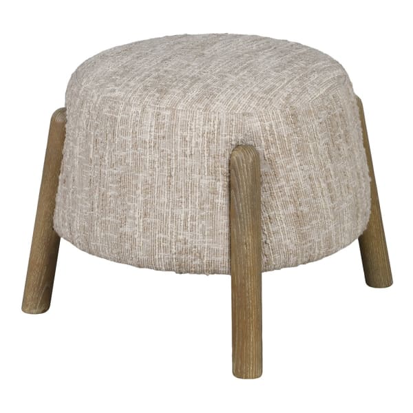 Belsize Cream Bouclé Footstool 65cm