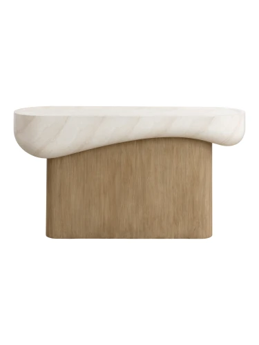 Oreste Travertine Effect Concrete Console Table 164cm