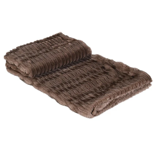 Knightsbridge Chocolate Faux Fur Throw 140 × 170cm