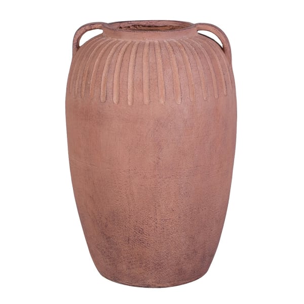 Large brown Hampstead vase with twin handles