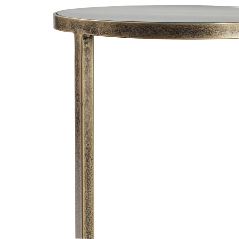 Textured Antique Gold iron frame on Belgrave side table
