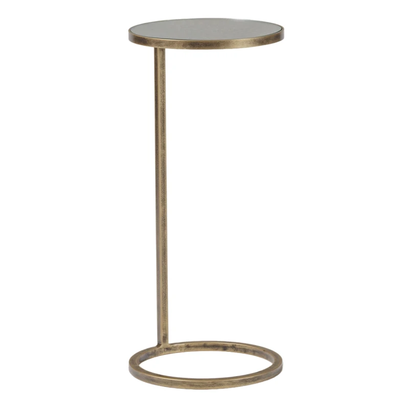 Belgrave Glass Side Table 58.5cm in Antique Gold