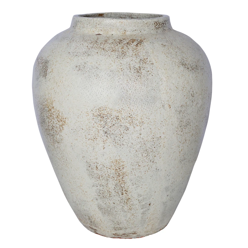 Richmond Aged White ceramic floor vase 72cm