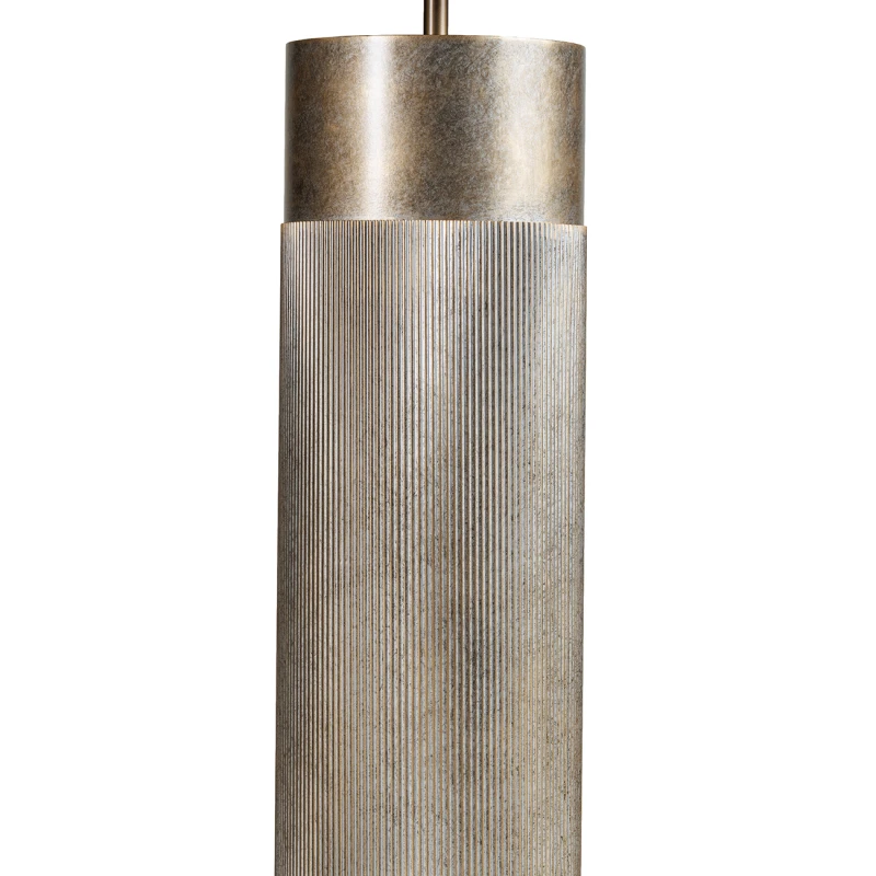 Fluted Champagne Gold finish on Primrose metal pedestal planter