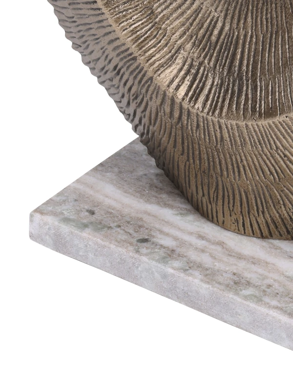 Marble base detail of Golden decorative sculpture