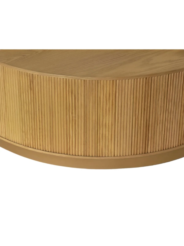 Chiswick coffee table with brushed gold steel base