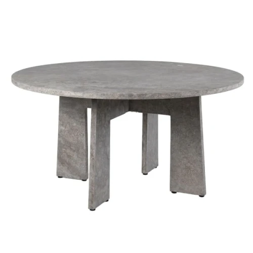 Mayfair Grey Travertine Round Dining Table 150cm