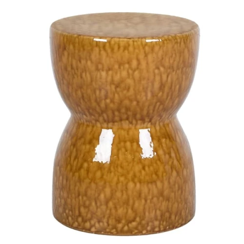 Kew Ochre Curved Ceramic Stool 45cm