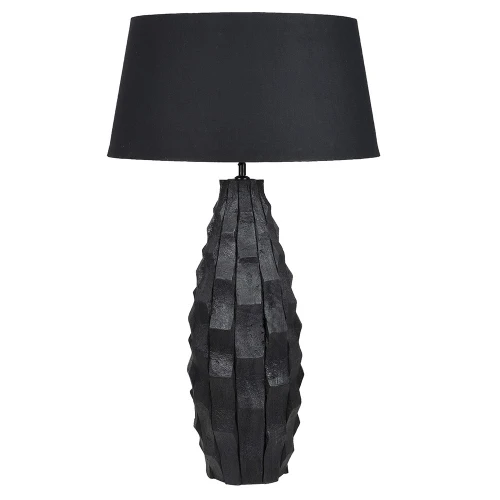 Obsidian Mango Black Wood Table Lamp 90cm