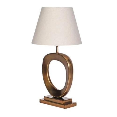 Richmond Gold Table Lamp 83cm with Linen Shade