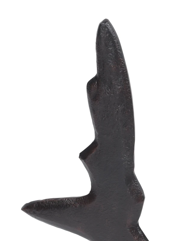 Close-up of textured antique black aluminium on Pulse sculpture
