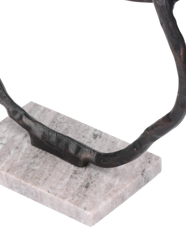 Pale marble base of Evren abstract decorative sculpture