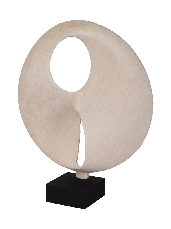 Solenne cream abstract aluminium sculpture 51cm