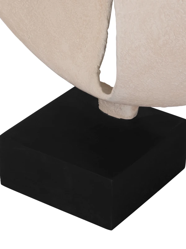 Black base of Solenne abstract decorative sculpture