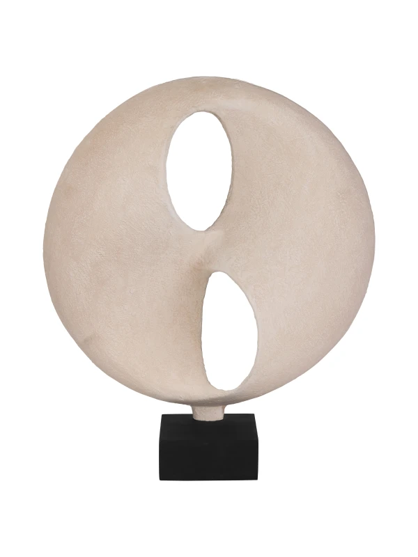 Solenne cream abstract aluminium sculpture 51cm