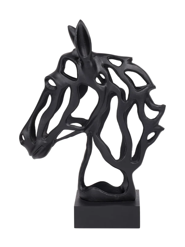 Ascot Horse black horse head sculpture 44cm