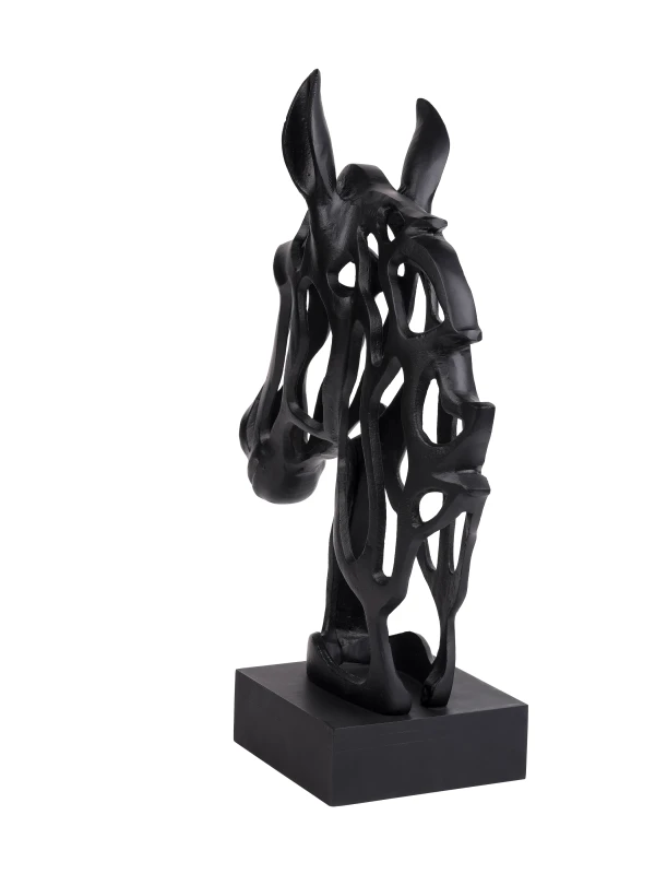 Ascot Horse openwork black aluminium horse sculpture