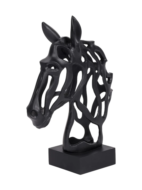 Ascot Horse black horse head sculpture 44cm