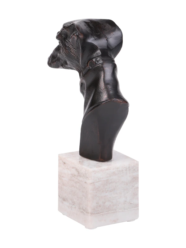 Mayfair Hound decorative dog head sculpture in aluminium