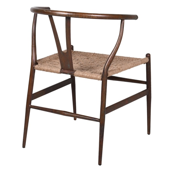 Linton Aged Iron dining chair viewed from the rear