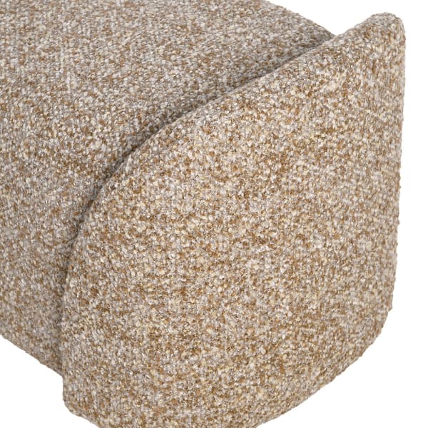 Textured upholstery detail on Luna bedroom bench